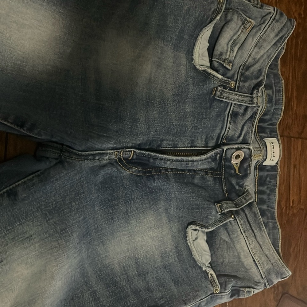 Light blue denim jeans